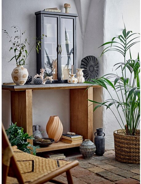 Crna viseća vitrina od masivne jele 50x80x14 cm Hazem – Bloomingville