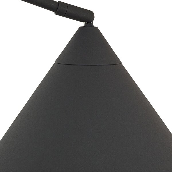 Podne Lampa Lindby, Triangolo, Crno, Dnevna soba, Metal, Moderan