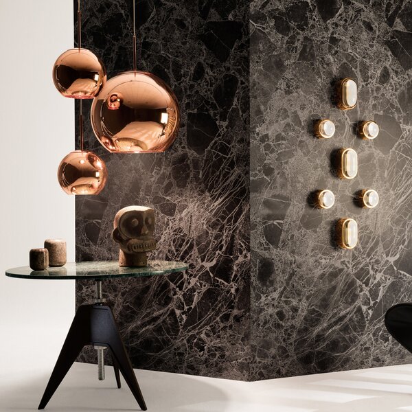 Viseće Svjetiljka Tom Dixon, Copper Round, prigušiv, Bakar, Dnevna soba, Plastika, Dizajn