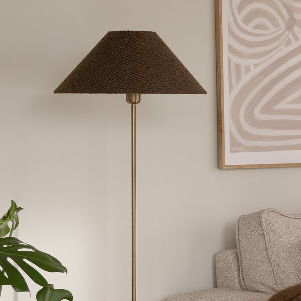 Podne Lampa Globen Lighting, Smeđa / hrđa, Dnevna soba, Tkanina / tekstil, Skandinavski