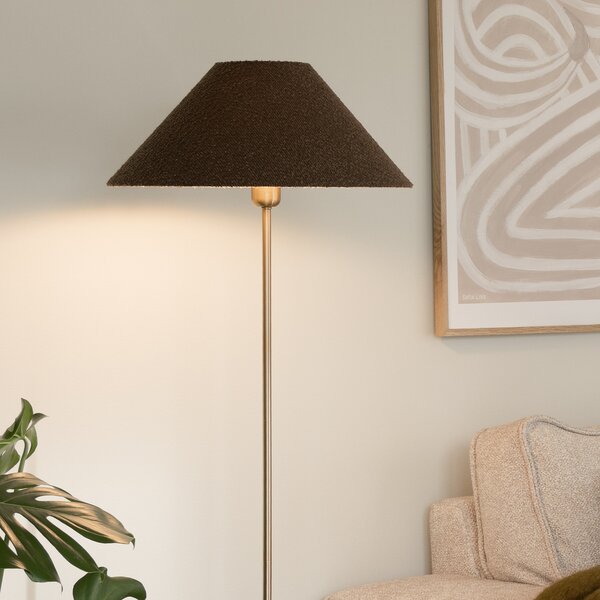 Podne Lampa Globen Lighting, Smeđa / hrđa, Dnevna soba, Tkanina / tekstil, Skandinavski