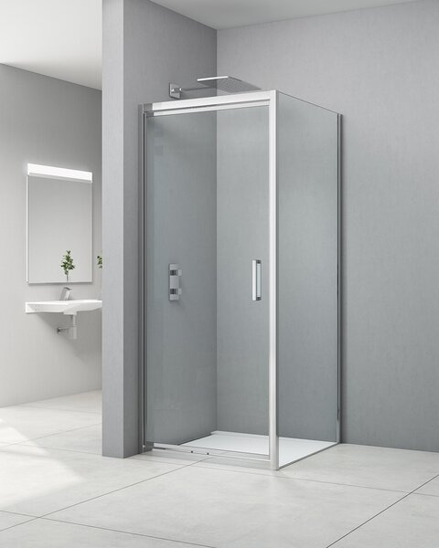 Idealaqua tuš vrata NDL 80 cm, jednokrilna, krom\prozirno