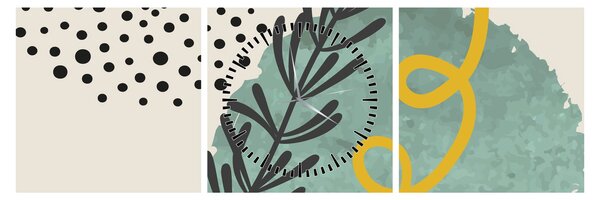 Slika - Listovi sažetaka N⁰1 (sa satom) (90x30 cm)