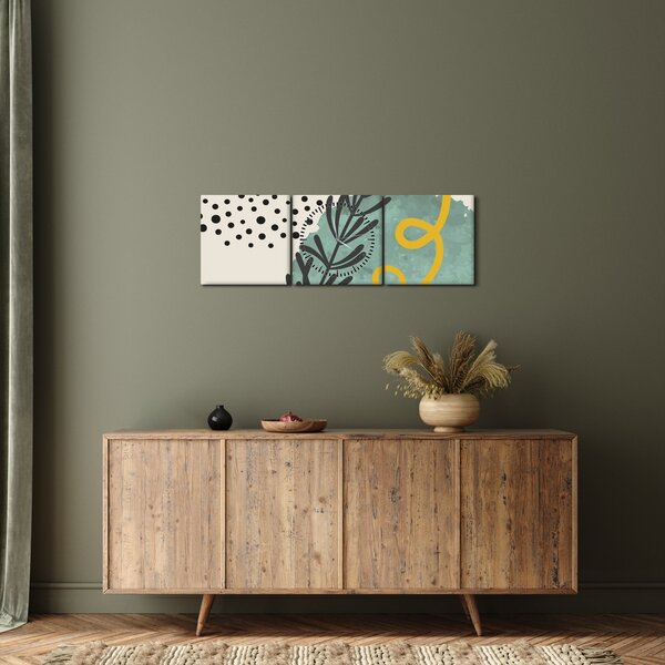 Slika - Listovi sažetaka N⁰1 (sa satom) (90x30 cm)