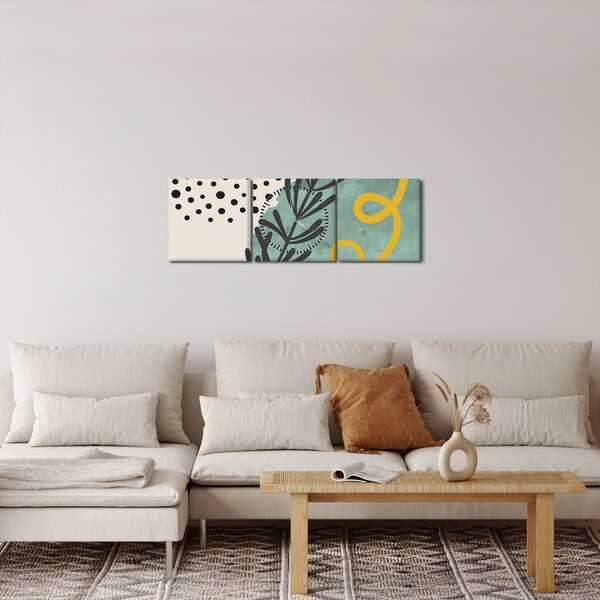 Slika - Listovi sažetaka N⁰1 (sa satom) (90x30 cm)
