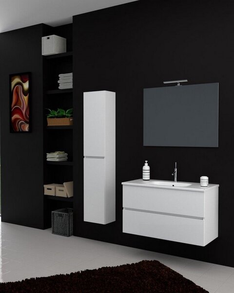 Idealaqua Idea Lory 91 cm kupaonski set s ogledalom, ormarićem i rasvjetom