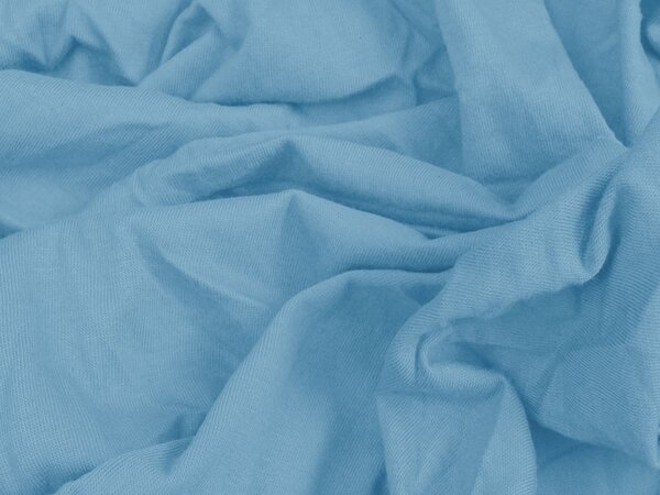 Jersey plahta svijetlo plava 90 x 200 cm