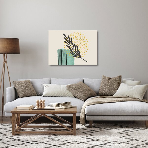 Staklena slika - Listovi sažetaka N⁰3 (70x50 cm)