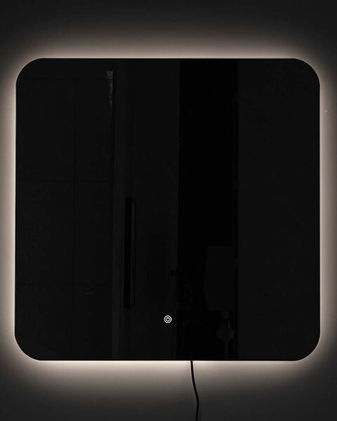 Idealaqua ogledalo s LED rasvjetom, 80×80 cm