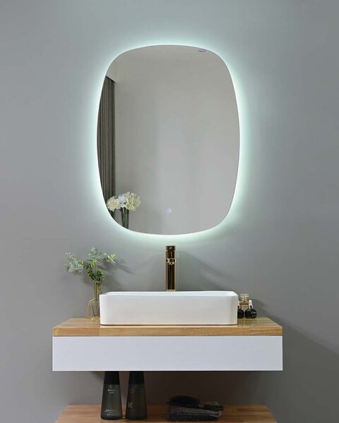 Idealaqua ogledalo s LED rasvjetom, 60×80 cm