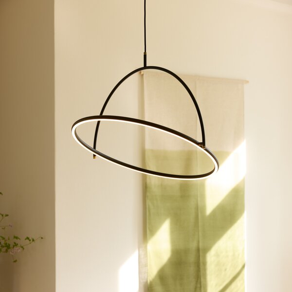 Viseće Svjetiljka Halo Design, TILT, prigušiv, Blagovaonica, Metal, Dizajn