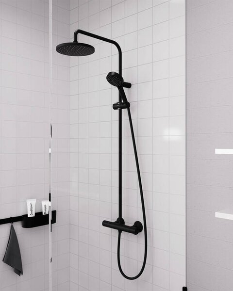 Hansgrohe tuš sistem Vernis Blend 200, crna