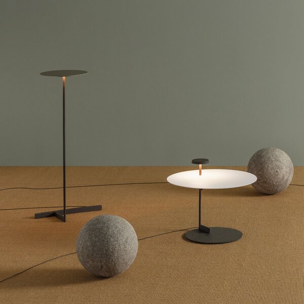 Podne Lampa Vibia, Flat, prigušiv, Crno, Dnevna soba, Metal, Skandinavski
