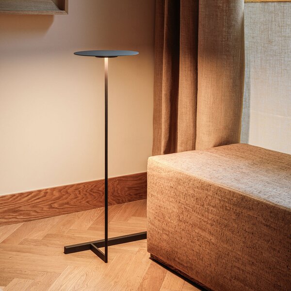 Podne Lampa Vibia, Flat, prigušiv, Crno, Dnevna soba, Metal, Skandinavski