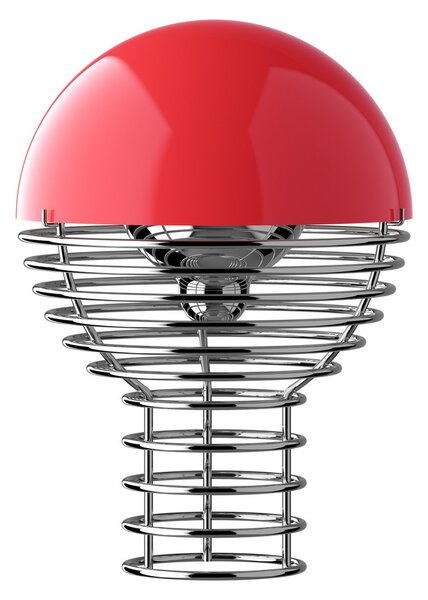Stolne Lampa Verpan, Wire, prigušiv, Crvena, Dnevna soba, Nehrđajući čelik, Dizajn