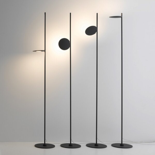 Podne Lampa Stilnovo, Kimia, prigušiv, Crno, Dnevna soba, Metal, Dizajn