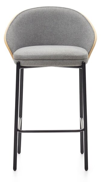 Siva/u prirodnoj boji barska stolica (visine sjedala 65 cm) Eamy – Kave Home