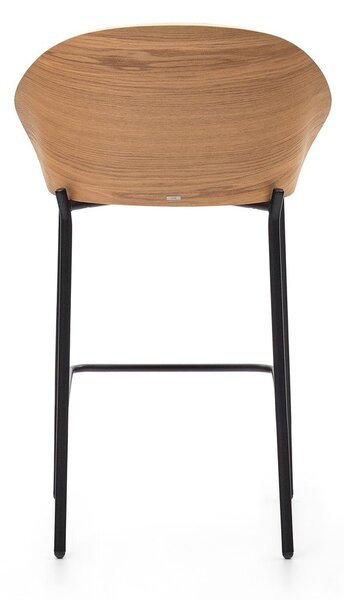 Siva/u prirodnoj boji barska stolica (visine sjedala 65 cm) Eamy – Kave Home