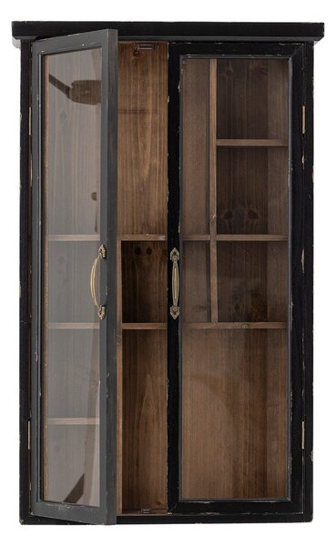 Crna viseća vitrina od masivne jele 50x80x14 cm Hazem – Bloomingville