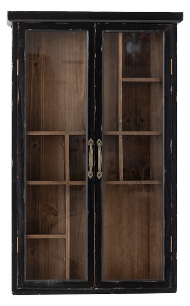 Crna viseća vitrina od masivne jele 50x80x14 cm Hazem – Bloomingville