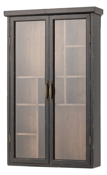 Crna viseća vitrina od masivne jele 50x80x14 cm Hazem – Bloomingville