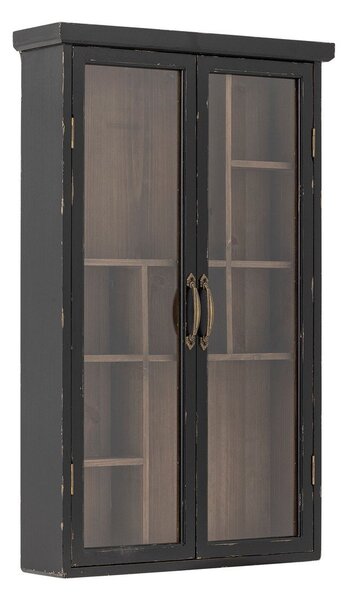 Crna viseća vitrina od masivne jele 50x80x14 cm Hazem – Bloomingville