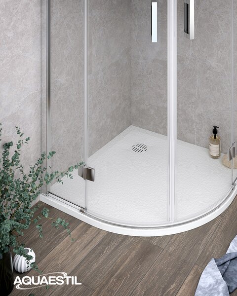Aquaestil tuš kada polukružna Stone, 90×90 cm