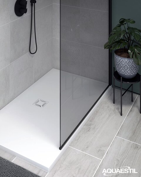 Aquaestil tuš kada pravokutna Tempo Deluxe, 140×80 cm