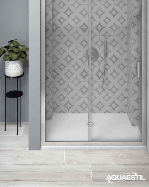 Aquaestil tuš kada kvadratna Tempo Deluxe, 80×80 cm