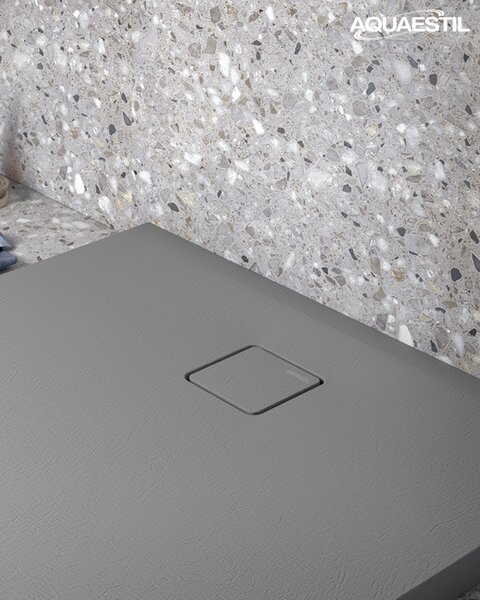 Aquaestil tuš kada pravokutna Stone Deluxe, 120×90 cm, cement