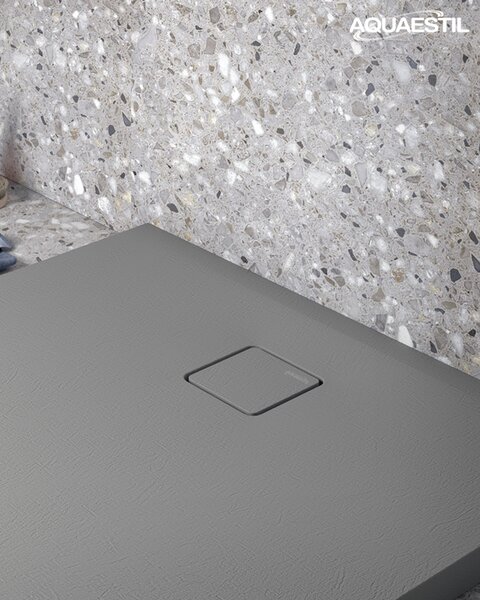 Aquaestil tuš kada pravokutna Stone Deluxe, 120×80 cm, cement