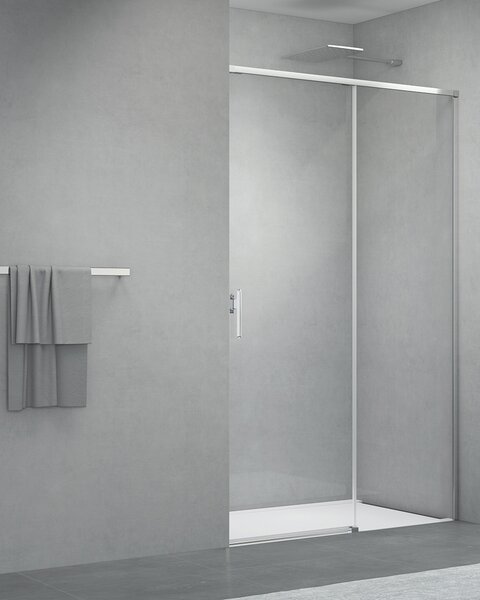 Idealaqua tuš vrata DEP, 120 cm, klizna, mat krom/prozirno