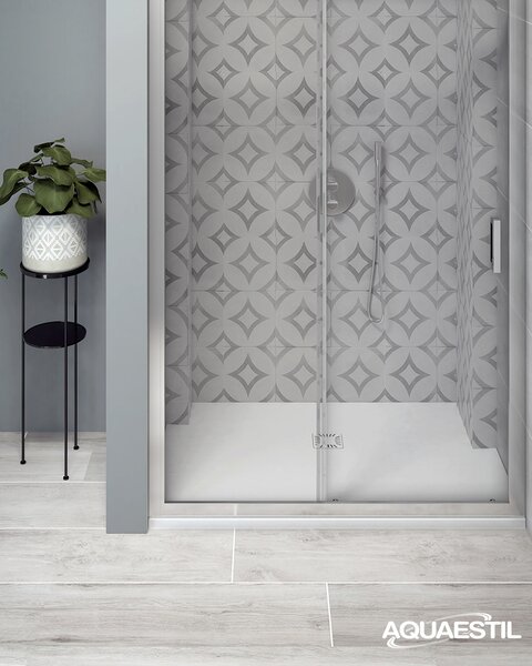 Aquaestil tuš kada pravokutna Tempo Deluxe, 120×80 cm