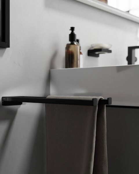 Hansgrohe držač ručnika sa dvije ručke AddStoris, matt black