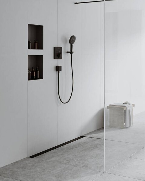 Hansgrohe tuš kanalica Raindrain Match, 80 cm, mat crna