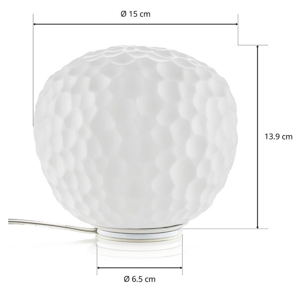 Stolne Lampa Artemide, Meteorite, Bijela, Dnevna soba, Staklo, Dizajn