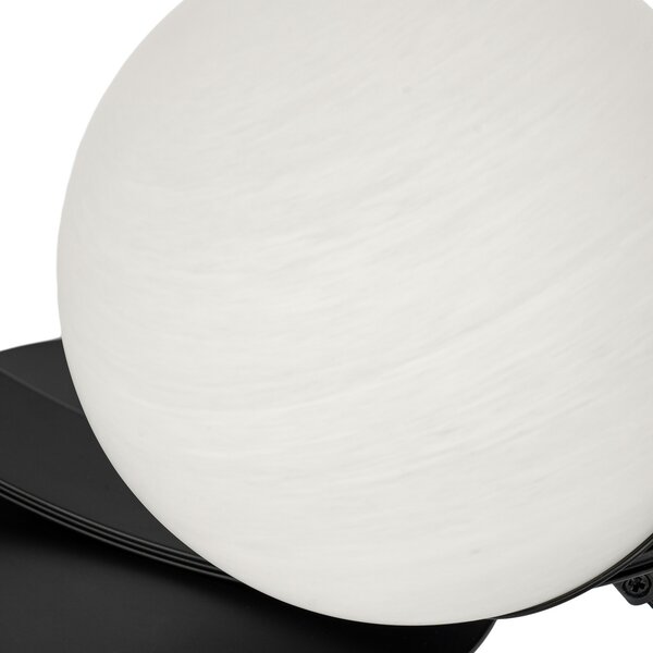 Stolne Lampa NOLA, Infinite, Crno, Dnevna soba, Staklo, Moderan