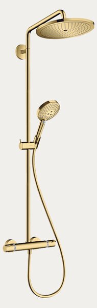 Hansgrohe Croma select S tuš sistem termostatski, 280, 3jet, polished gold optic