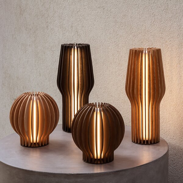 Stolne Lampa PLEASE WAIT to be SEATED, Radiant, prigušiv, Drvo, Dnevna soba, Drvo, Moderan