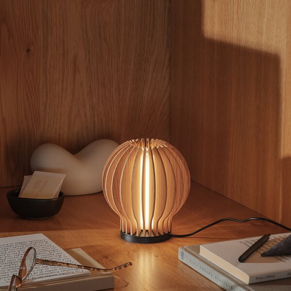 Stolne Lampa PLEASE WAIT to be SEATED, Radiant, prigušiv, Drvo, Dnevna soba, Drvo, Moderan