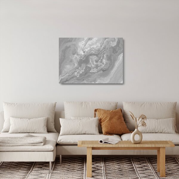 Staklena slika - Mramor u crno-bijelom (70x50 cm)