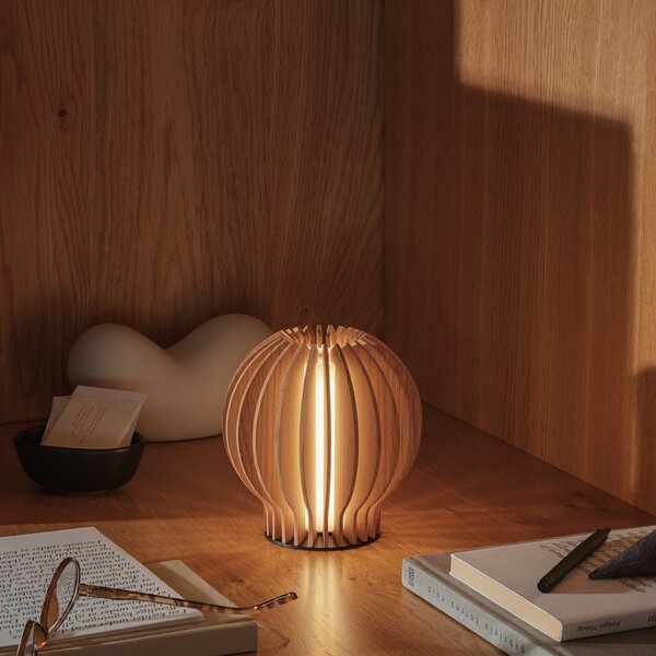 Stolne Lampa PLEASE WAIT to be SEATED, Radiant, prigušiv, Drvo, Dnevna soba, Drvo, Moderan