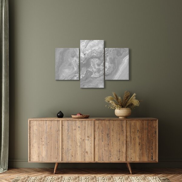 Slika - Mramor u crno-bijelom (90x60 cm)
