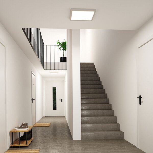 Paulmann Abia 2 LED panel, duljina 40 cm, bijela, CCT, plastika, Bijela, Dnevni boravak/blagovaonica, Plastika
