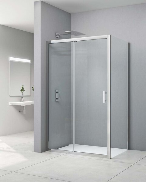 Idealaqua tuš stranica za vrata HRP, 80 cm, krom\prozirno