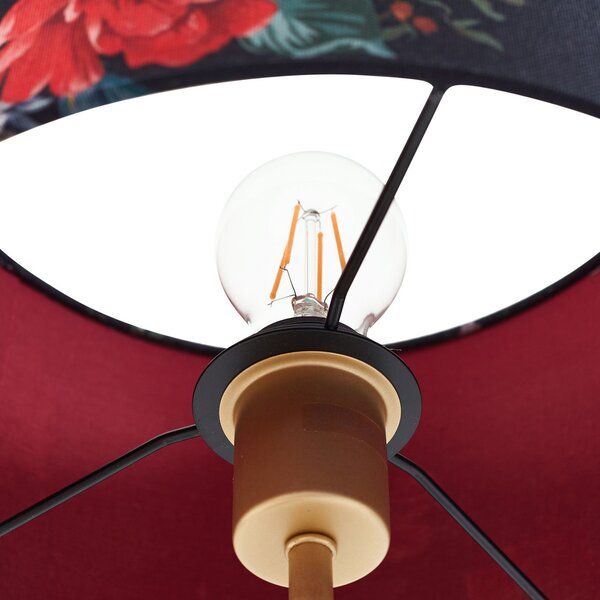 Stolne Lampa Lindby, Marula, Zlato / mjed, Dnevna soba, Tkanina / tekstil, Moderan