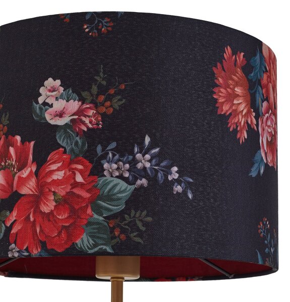 Stolne Lampa Lindby, Marula, Zlato / mjed, Dnevna soba, Tkanina / tekstil, Moderan