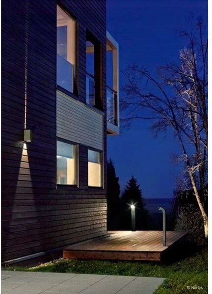 Lillehammer LED Zidna lampa Bred Ned Alu - Norlys