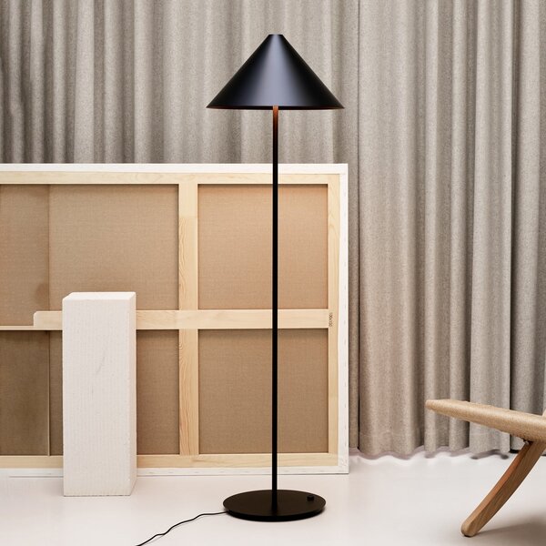 Podne Lampa Louis Poulsen, Keglen, prigušiv, Crno, Dnevna soba, Metal, Dizajn