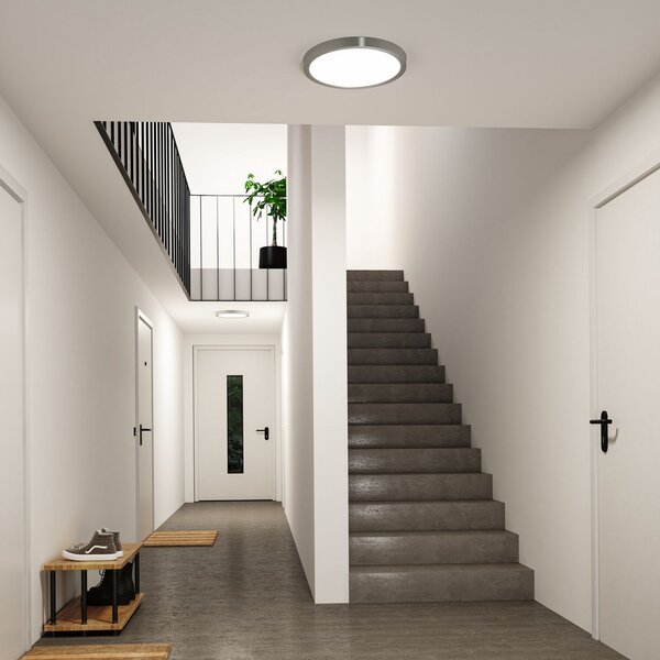 Paulmann Abia 2 LED stropna svjetiljka, Ø 40 cm, krom, CCT, Krom, Dnevni boravak/blagovaonica, Plastika